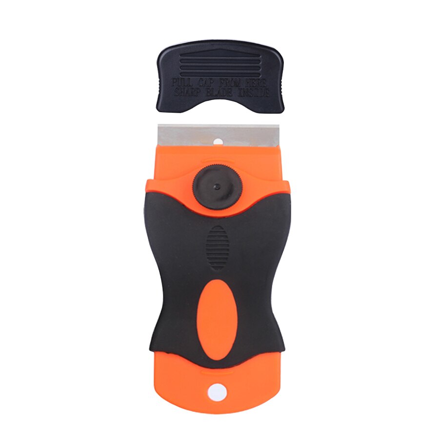 Plastic Razor Blades Scraper Car Window Glass Vinyl Decal Tint Removal Label Adhesive Installation Cleaning Tool: Brown