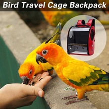 Kæledyrs rygsæk dobbelt-åben lynlås fugl rejse bur gennemsigtig stilfuld fugl bære med udluftningshuller udendørs papegøje rejse taske