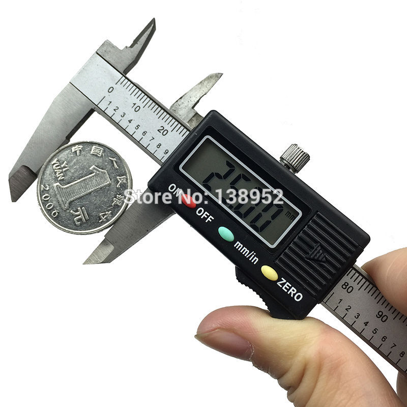 Yosoo (TM) 12 300mm LCD-scherm Digitale Remklauw Vernier Micrometer Roestvrij Staal Elektronische Metrische Conversie Precisie Meetinstrument (zonder