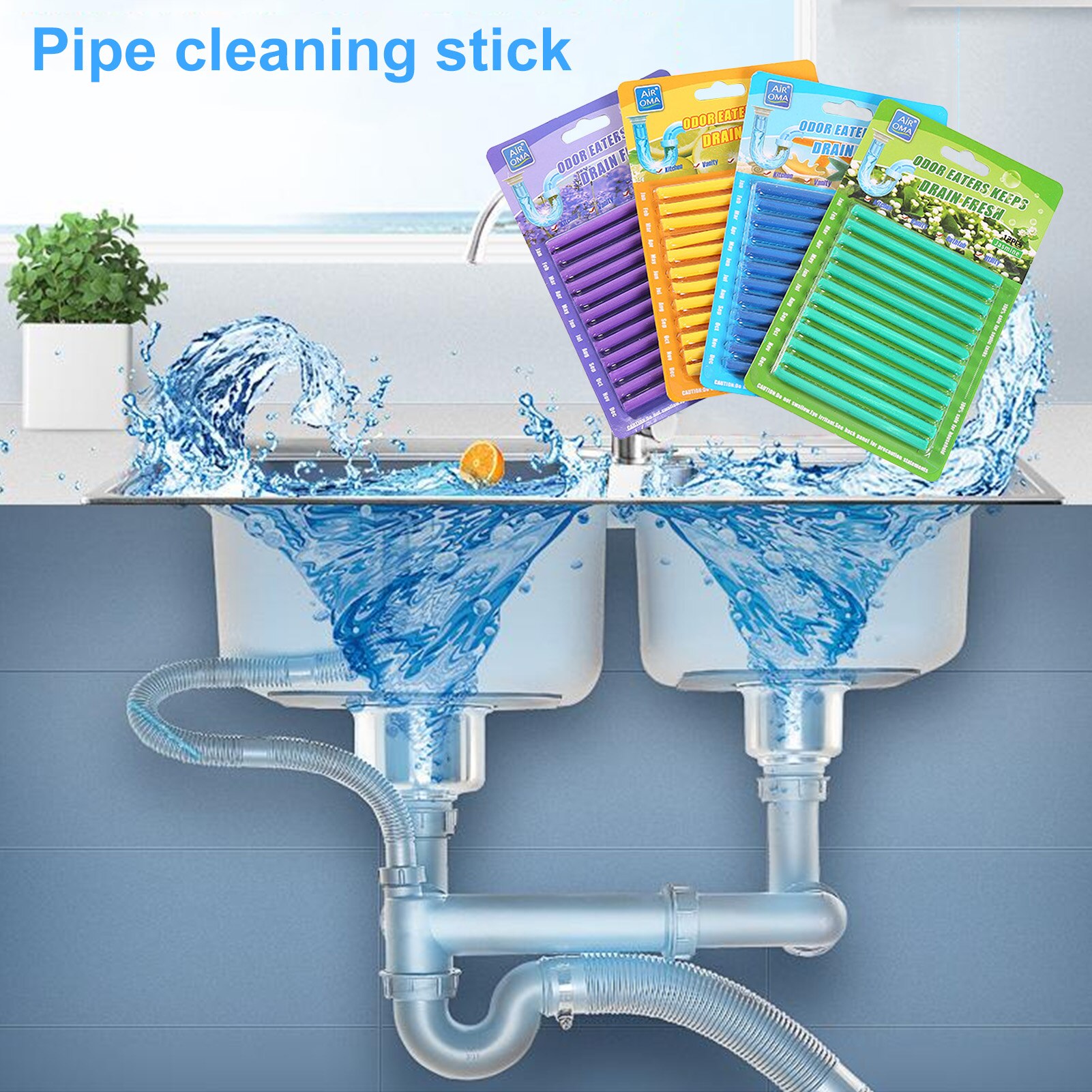 Pipe Cleaning Stick Household Drain Cleaner Sticks for Drain Pipe Cleaning Stick Household Drain Cleaner Sticks for Drain