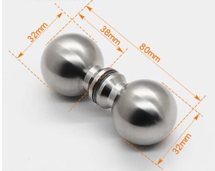 1pcs Stainless steel glass door handle solid single hole Bathroom Shower door knob drawer pulls furniture Hardware: AA