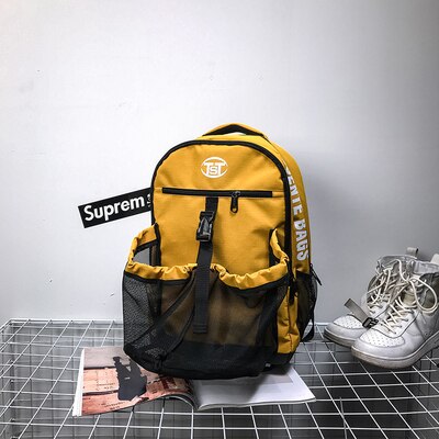 Basketball Bag Training Bag Basketball Bag Net INS Wind Large Capacity Student Bag Multi-functional Sports Backpack Backpack: yellow