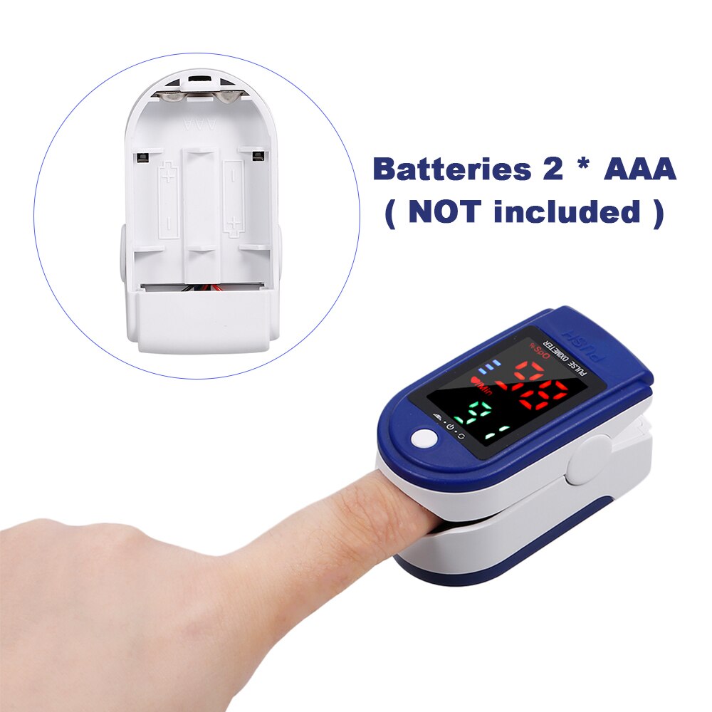 Oxymètre de pouls doigt Saturation en oxygène du sang et détection de la fréquence cardiaque 10s mesure rapide et fonction d'alarme automatique moniteur SpO2