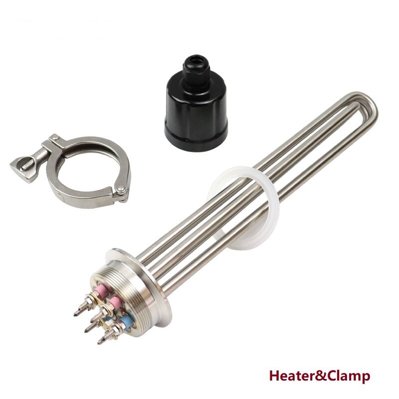 2 &quot;Tri Clamp Wasser Heizung Element Edelstahl Elektrische Immersion Rohr Heizung für Brau: 220v 9000w / Heater Clamp