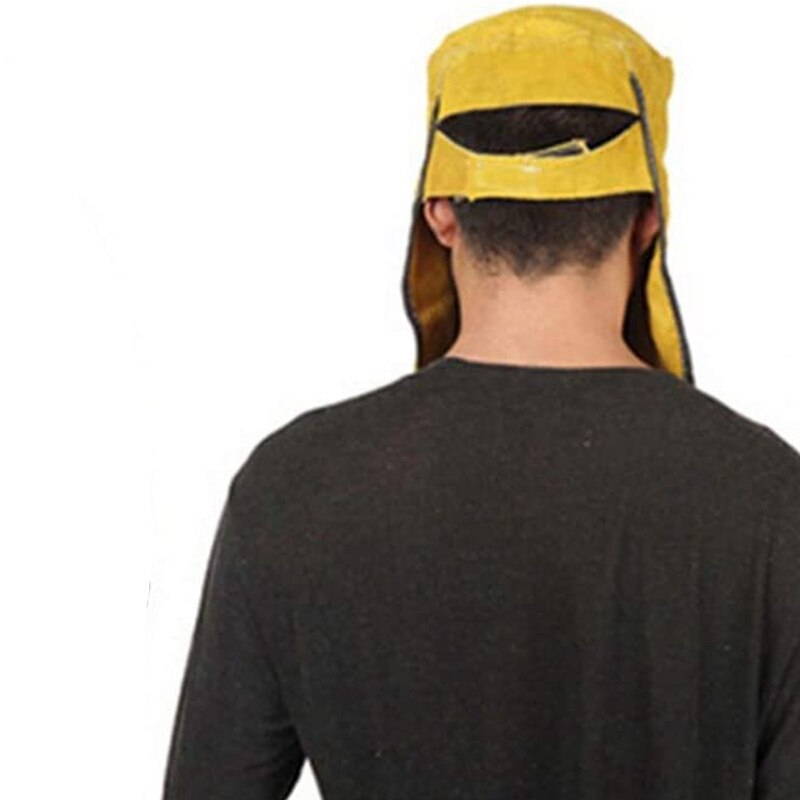 Head-Wearing Leather Protective Welding Helmet Double-Turn Welding Special Head Protective Helmet