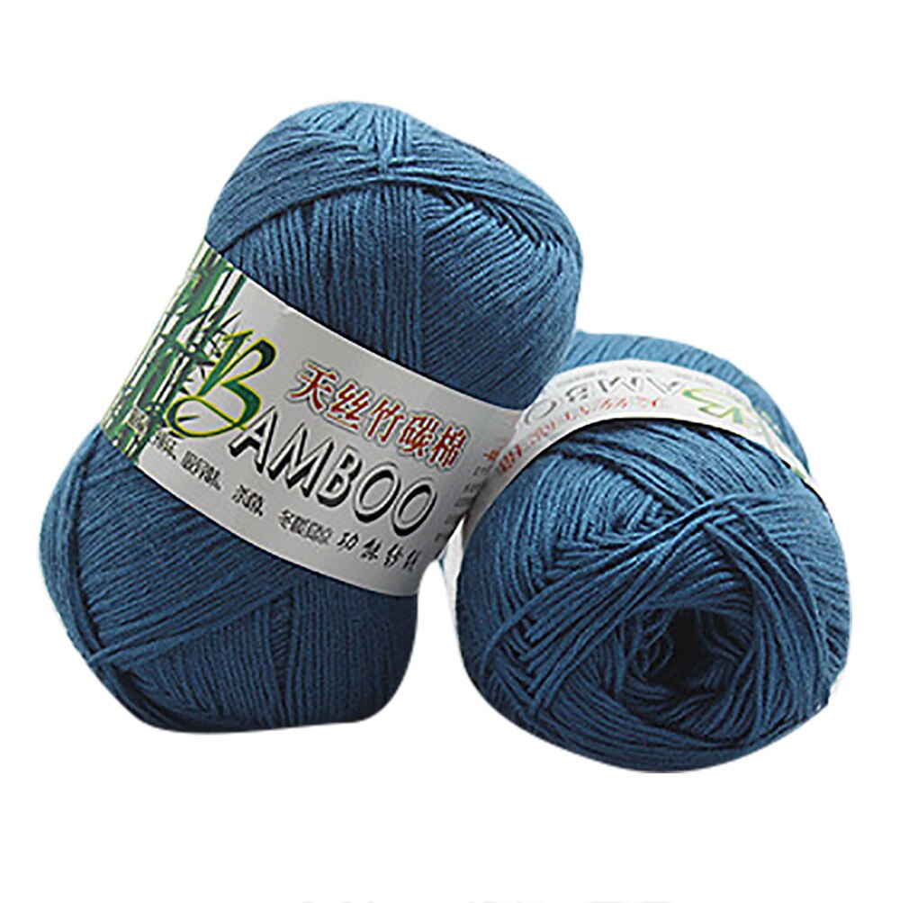 Bambou coton doux naturel tricot Crochet tricots laine fil doux pour tricoter à la main 30% coton 70% bambou Fiber 50g A20: B