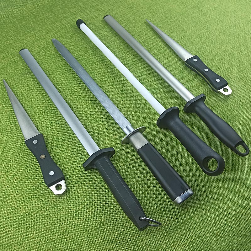 Diamond sharpening rod Tungsten steel carbon Knife kitchen Slaughterhouse butcher Ceramic Household honing steel knife sharpener