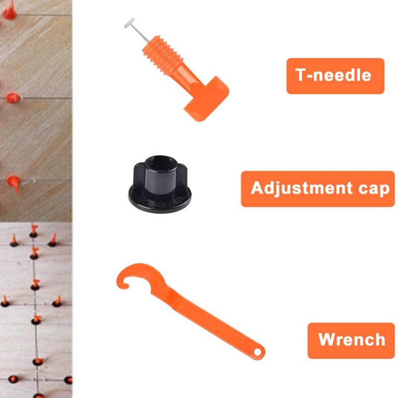 704 Pcs Tile Leveling System Kit Flat Ceramic Floor Wall Construction Tools Reusable Leveling System Kit for Tile