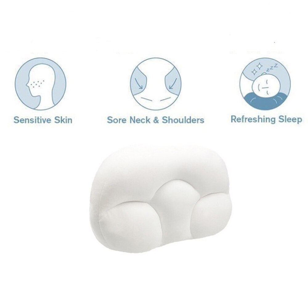 Oreiller 3D nuage à mémoire de forme, oreiller en boule de coton à particules, oreiller 3D pour le cou, sommeil profond, oreiller à décompression d'air Œuf