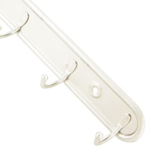 5x 8 krokar klädhängare handdukshängare silver ton