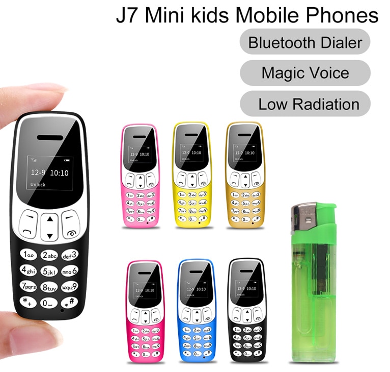 Mini børn sim-kort mobiltelefoner bluetooth dialer øretelefon magisk stemmeskifter fm radio lav stråling  mp3 mobiltelefoner  pk 7s+ k8