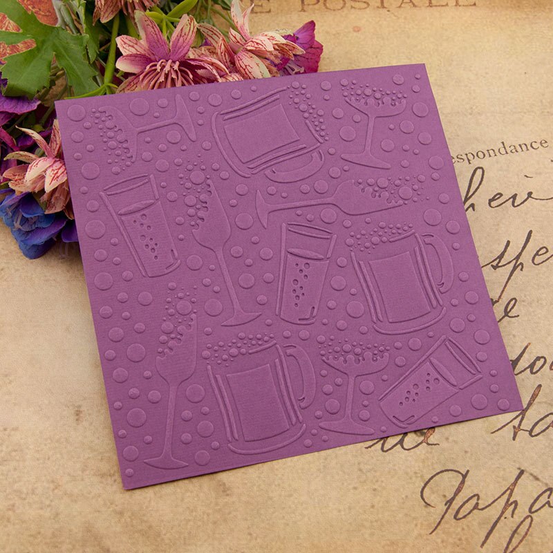HAPPY BIRTHDAY Plastic Embossing Folder For Scrapbook DIY Album Card Tool Plastic Template EM120