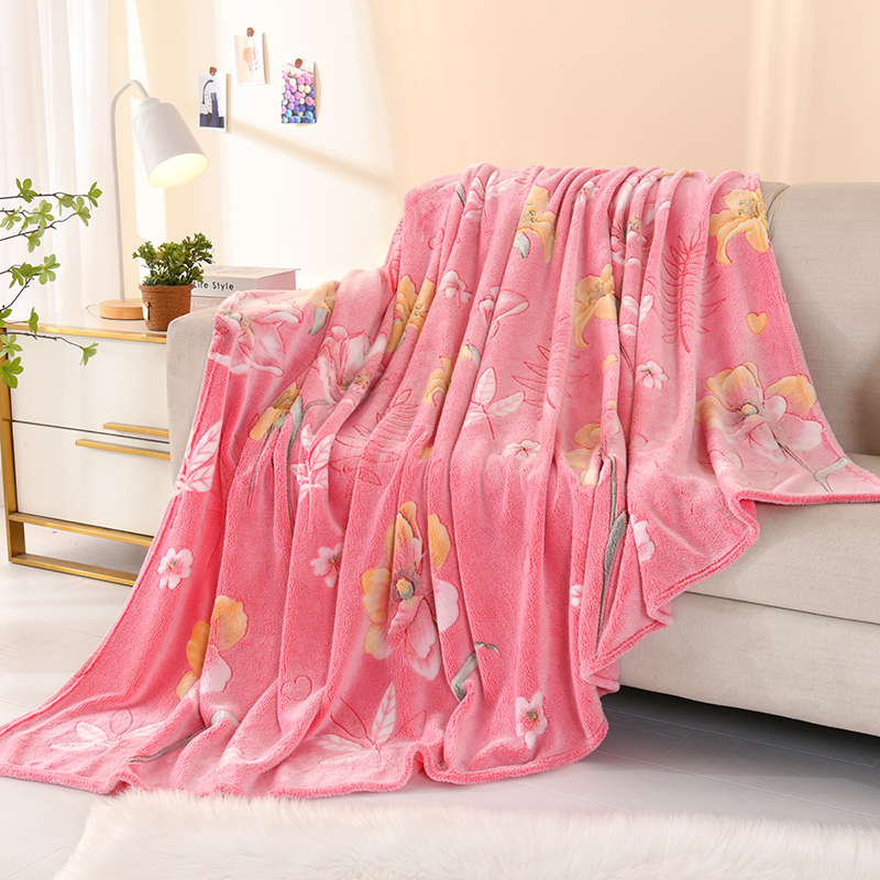 Fleece Throw Blanket - Soft Warm Cozy All-Season Knitted Polyester Bed Blanket: 70x100cm / green