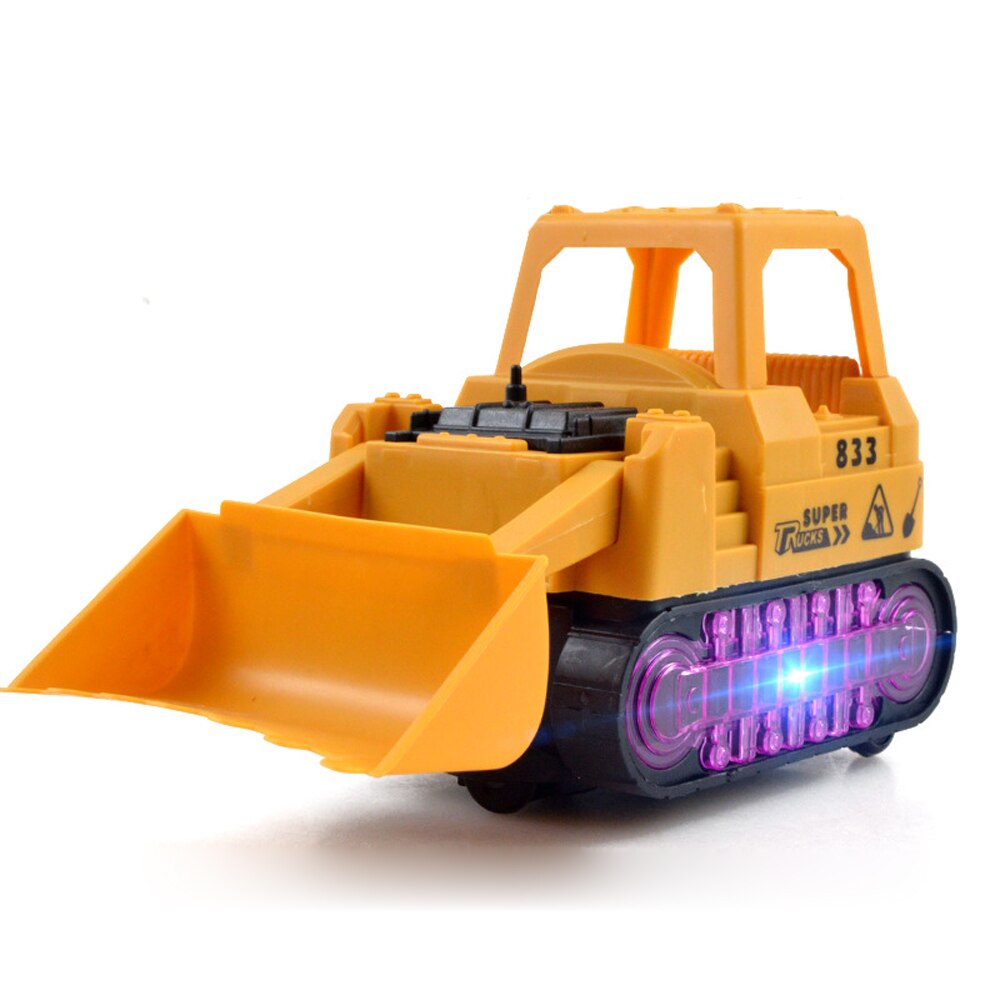 Mini Engineering Car Tractor Toy Dump Truck Model Music & Light Engineering Car Boys Electric Truck Toys For Children: Bulldozer