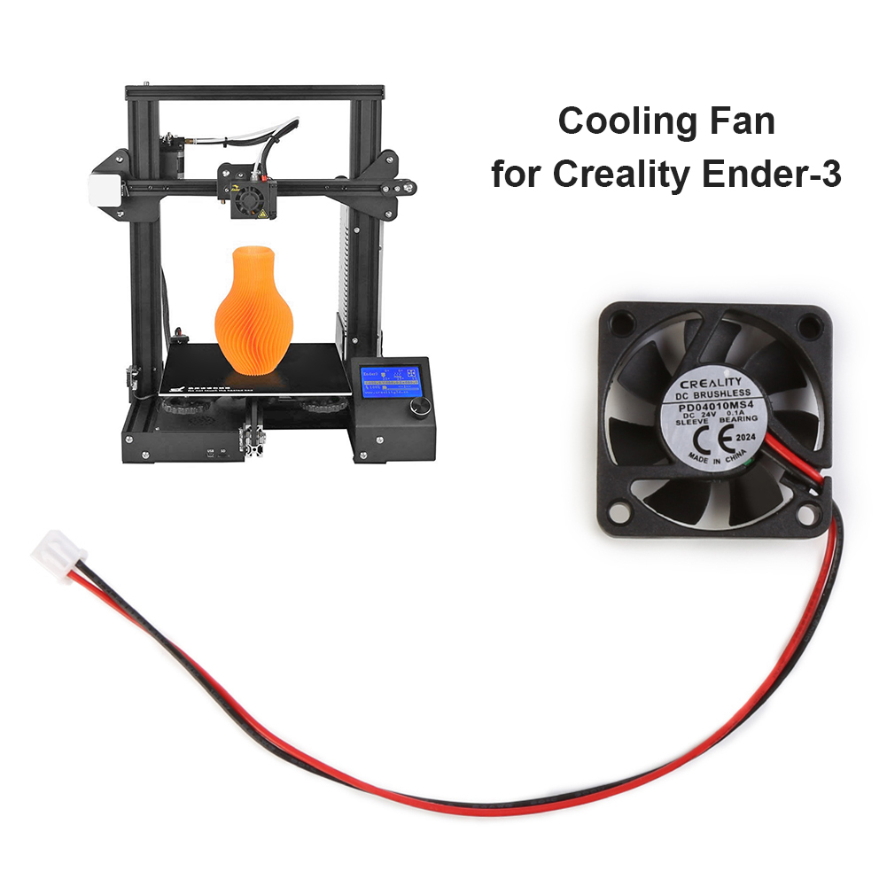 Ventilador de refrigeración para impresora 3D Creality Ender-3/Ender-3 Pro/CR-10s, ventilador circular con disipación de calor de bajo ruido, 24V, 4010