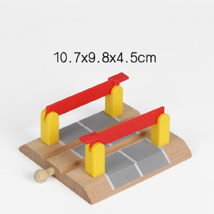 Samohtoy Hout Railway Kleine Gas Station Trein Cross Road Slot Accessoires Originele Speelgoed Kids Xmas Fit Thom Als biro Speelgoed