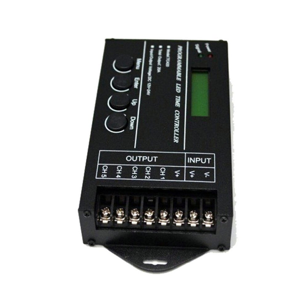 Controlador regulador LED RGB programable con tiempo de TC420 DC12V/24V 5 canales de salida Total 20A ánodo común programable