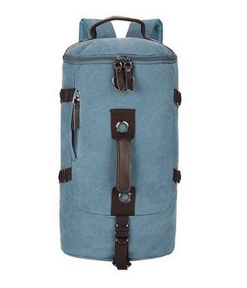 Winmax saco de montanhismo dos homens grande capacidade mochila masculino viagem de acampamento turístico cilindros lona cilindro caminhadas dailypack: sky blue