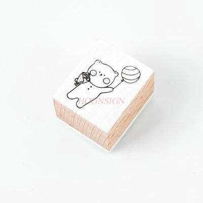 Sceau en bois, animal mignon, aide-mémoire