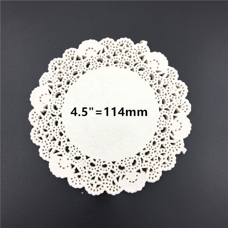 50Pcs 3.5 Inch Hollow Floral Round Lace Paper Doilies Party