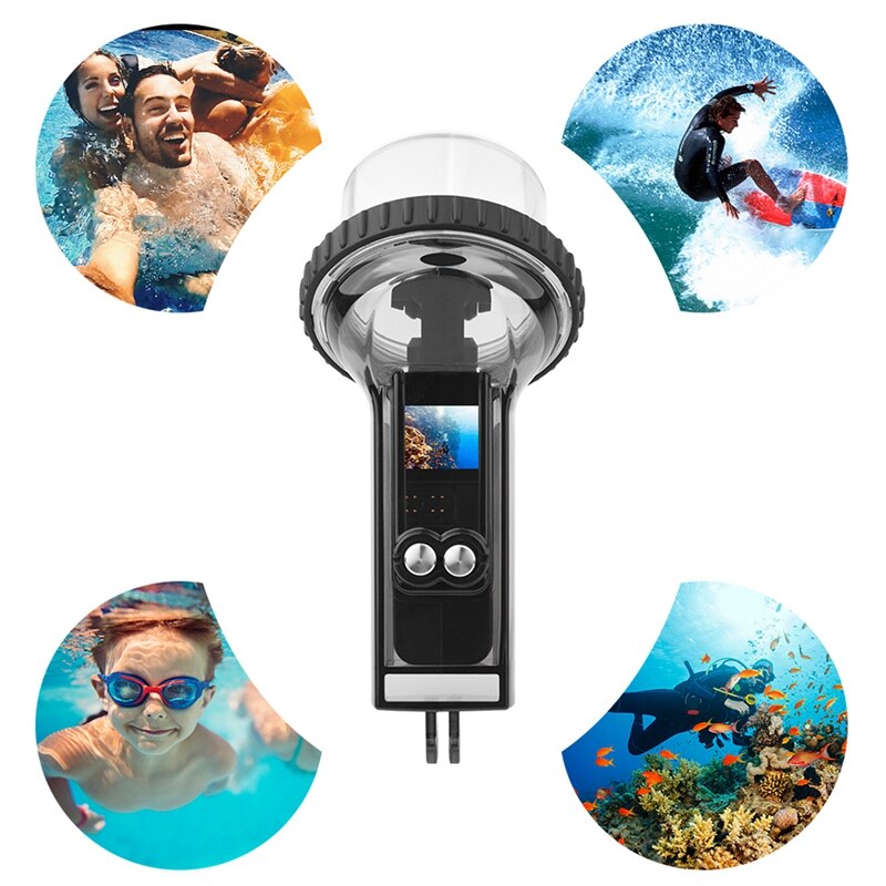 for DJI OSMO Pocket Waterproof Diving Housing Case +Buoyancy Rod 60M Underwater Surfing Protector Bag Handheld Gimbal Stabilizer