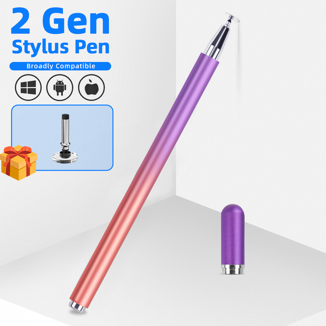 For iphone 11 Stylus Pen Universal Touch Tablet Screen Pen Capacitive Pencil For Notebook Drawing Writing For Samsung Android: Purple