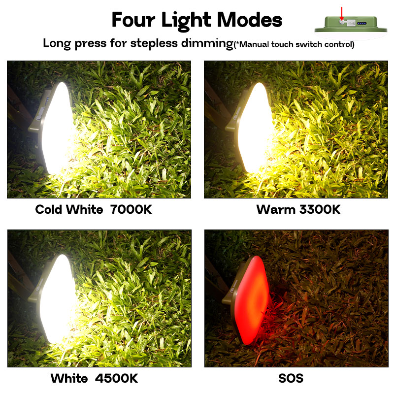 MOSLIGHTING Camping Light RGB Music Rhythm Light Portable Flashlight USB Rechargeable Outdoor hanging Tent Lamp Night Work Light