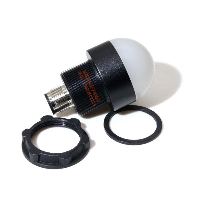 Dia 30mm MiNi LED Tri-Color Signal Light Indicator Waterproof 24V Warning Light Hemispherical Tri-Color Light 22mm Mount Space: Single Lamp no Cable