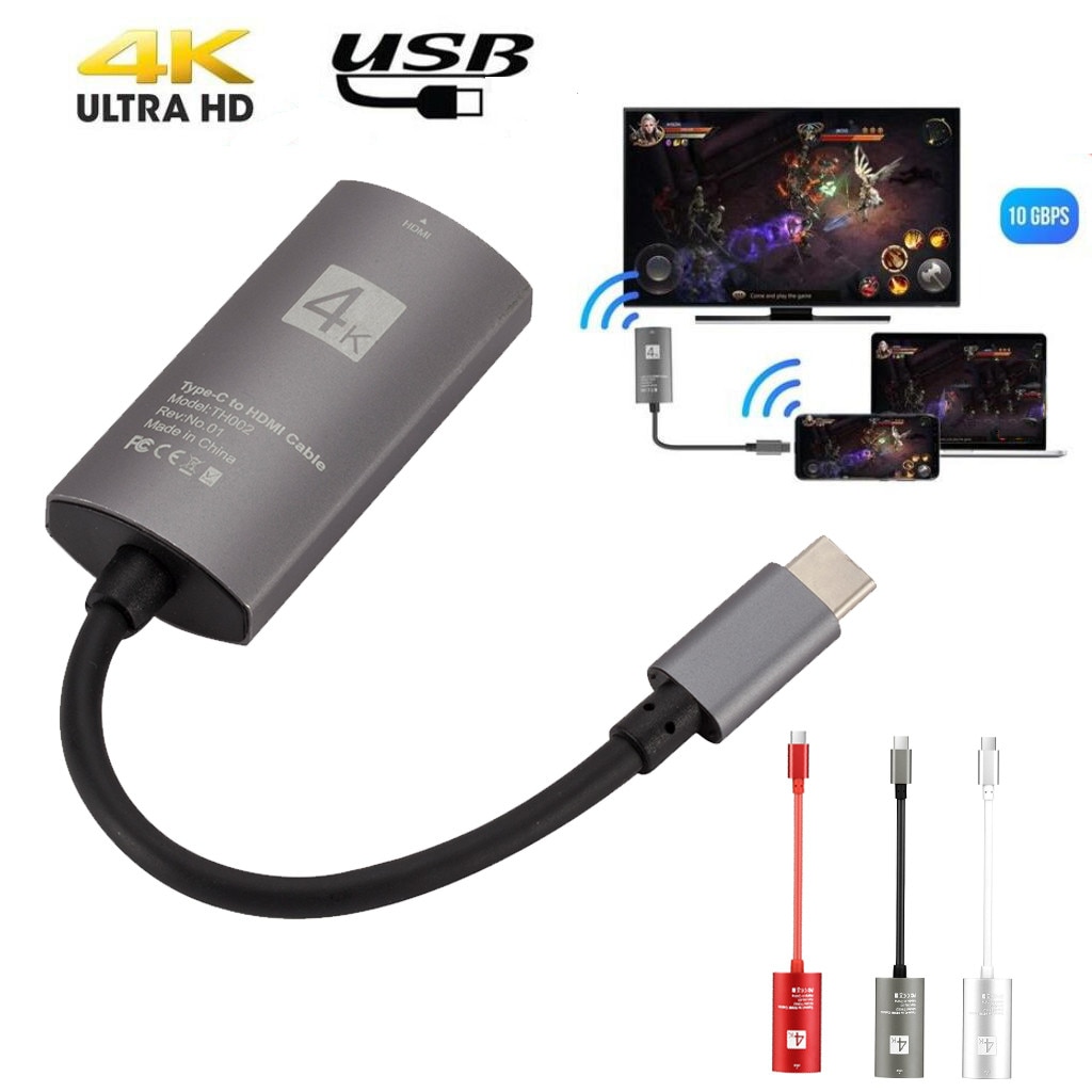 Usb 3.1 Type C Usb-c Naar Hdmi 4k Hdtv Adapter Kabel Voor Samsung Galaxy Note 10 Usb adapter Audio Video Transmissielijn