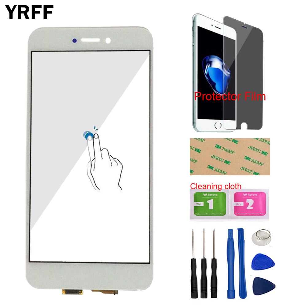 5.2 " kosketusnäytön lasi huawei  p8 lite kosketusnäytölle kosketusdigitointipaneeli etulasi työkalujen suojakalvo liima