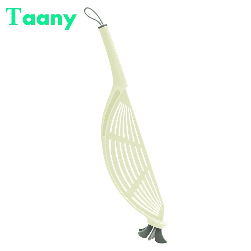 Multifunctional Drainer Household Convenient Hanging Fruit Rice Washer Noodle Rice Cleaner Machine Kitchen Colander Tool: Beige