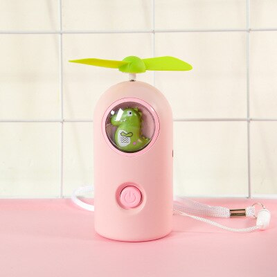 night light Unicorn fan mini fan Mini Summer electric fan cartoon cute girl Mini Fan portable USB charging fan: crocodile 004