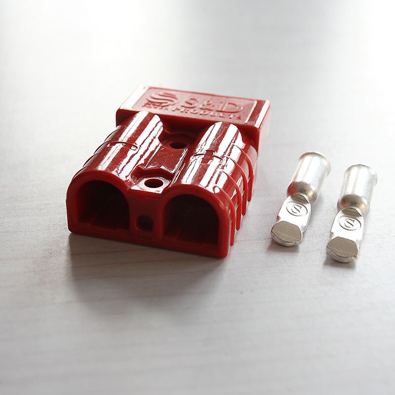 Red Battery Connector Plug 50 Amp Plug And Contacts