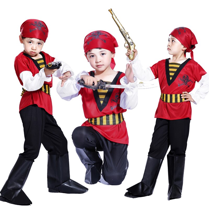 boys pirate captain Halloween costume masquerade costume performance clothing Children's costumes