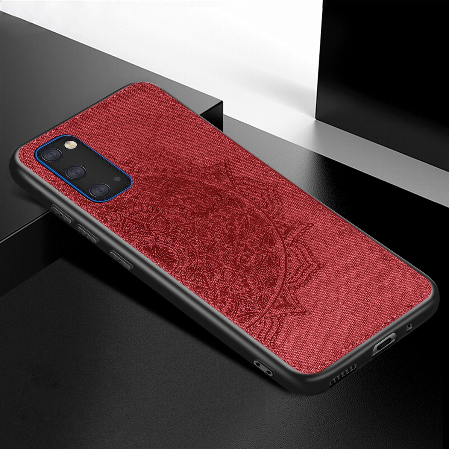 Tkanina bawełniana etui do samsung galaxy s20 Ultra s 20 plus s20 + s20Ultra s20plus magnetyczny silikonowy pokrowiec na telefon coque fundas: s20 / red