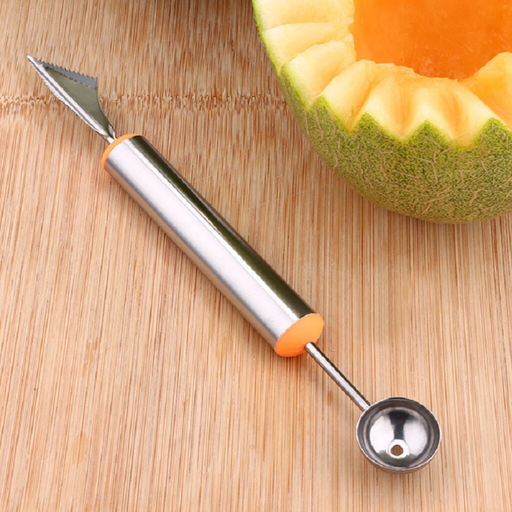 Multifunctionele Fruit Scoop Roestvrijstalen Huis Keuken Bar Fruit Carving Cutter Melon Ball Scoop Diy Wobble Gereedschap: OR