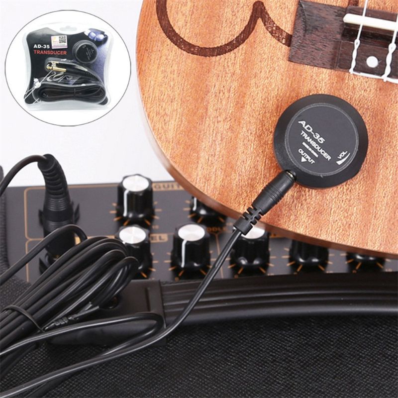 Akustiskt instrument soundboard piezo pickup givare för ukulele violin