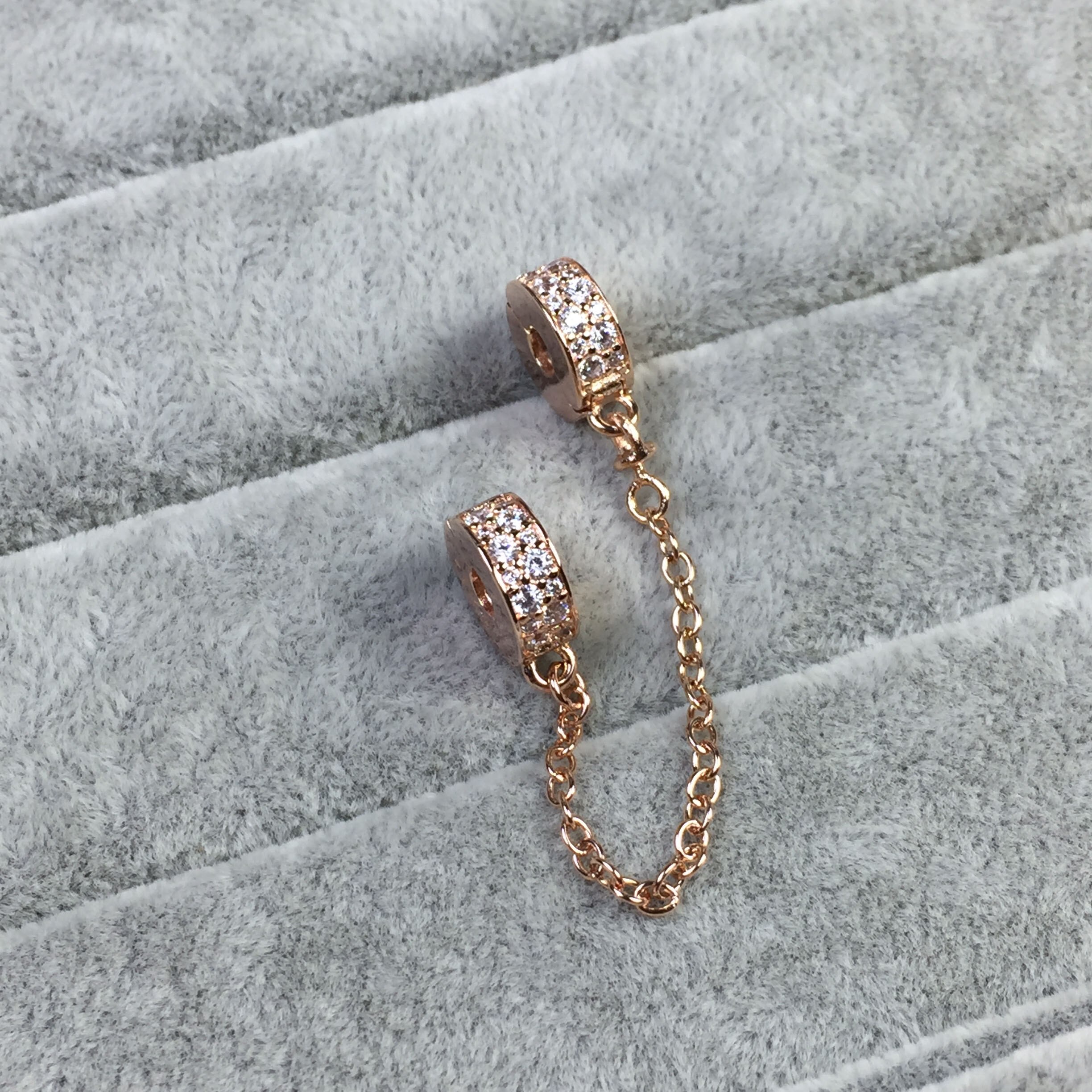 100% 925 en argent sterling classique en forme de coeur château dames bracelet à breloques bricolage accessoires chaîne de sécurité entier: 5018