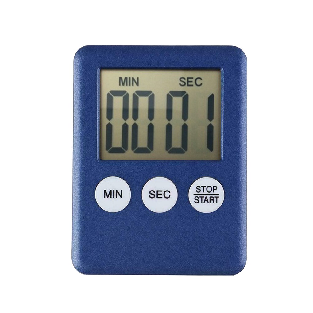 Neue Mini Tragbare Küche Digital Timer Kochen Studium Count-down Clock LCD Display Alarm Küche Gadget: Dark Blue