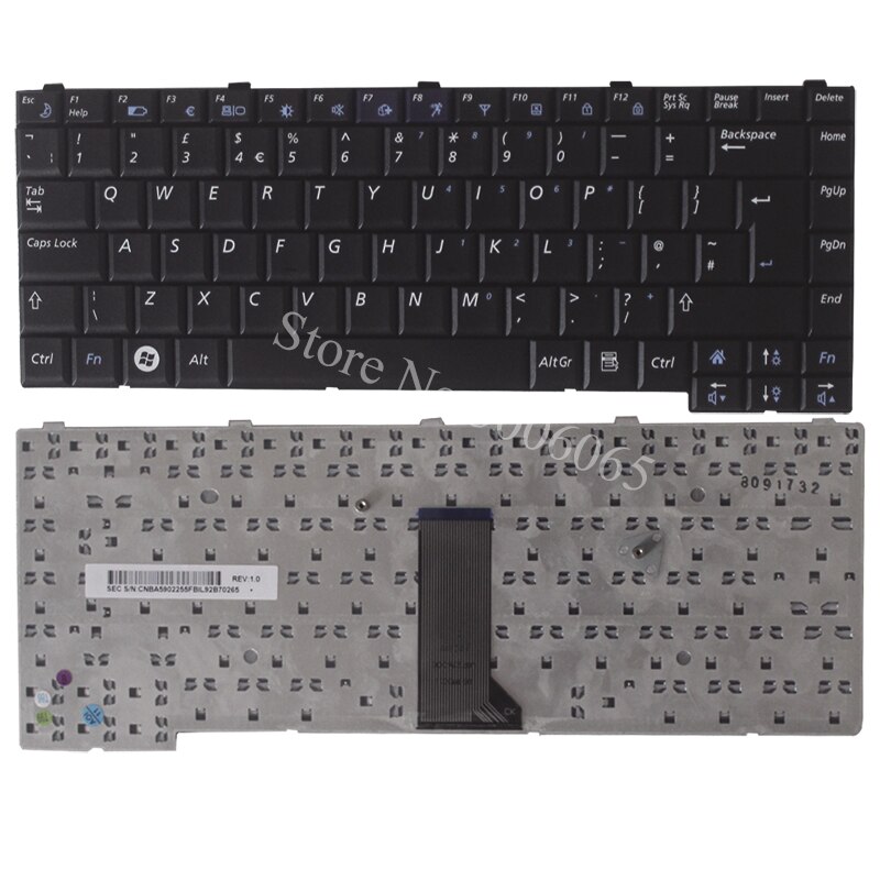 Uk Laptop Toetsenbord Voor Samsung Q308 Q310 Zwart