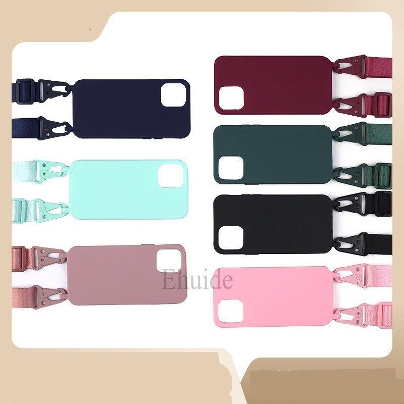 Universal Mobile Phone Cover Crossbody Lanyard Anti-lost Adjustable Wide Neck Strap Cord Rotatable Clasp Safety Rope Bag Case