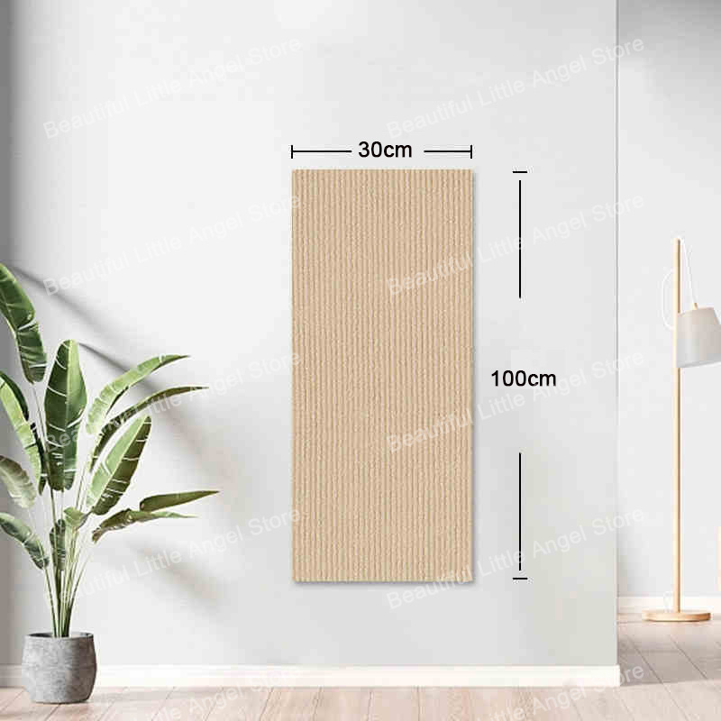 Cat Scratching Mat with Self-Adhesive Trimmable Cat Carpet Cat Scratching Carpet Corner Wall Cat DIY Scratch Furniture Protector: black