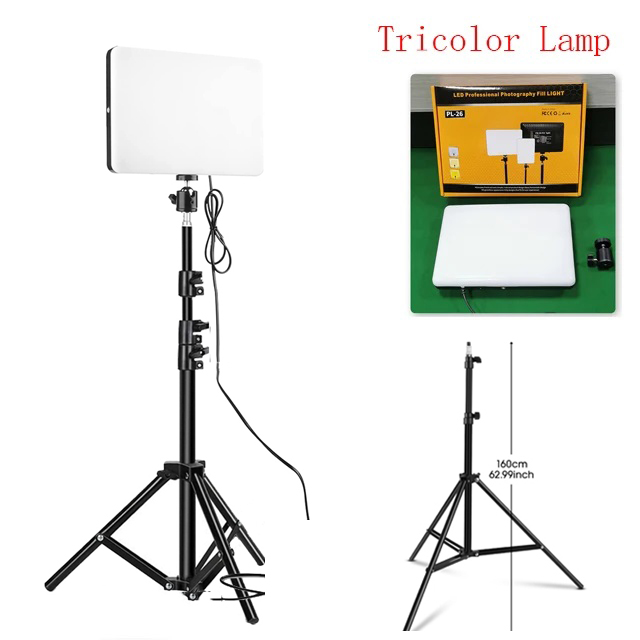 Photo Studio Dimmable LED 2700k-5700k Video Fill Lamp Light Panel Photography Lighting With Tripod Stand 110V-220V For Live: Blue