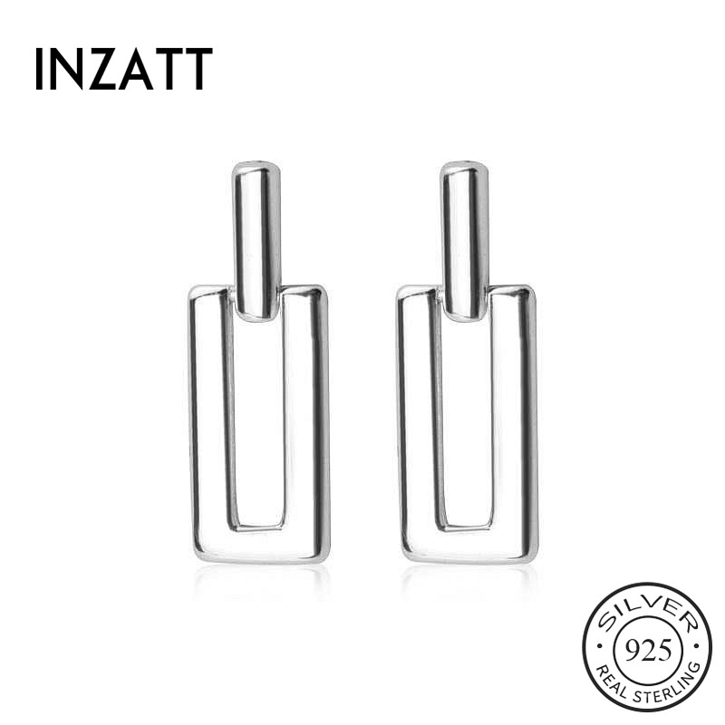 INZATT-boucles d'oreilles géométriques pour femmes, bijoux fins, de fête, accessoires mignons, minimalistes, , en argent Sterling 925