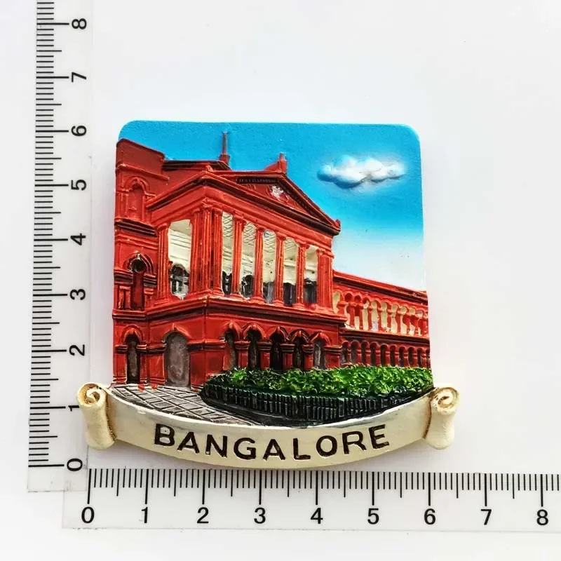 India Koelkastmagneet Toerisme Souvenir Rajasthan Bangalore 3D Hars Geschilderd Ambachten Magneten voor Koelkasten Sticker Home Decor: Blauw