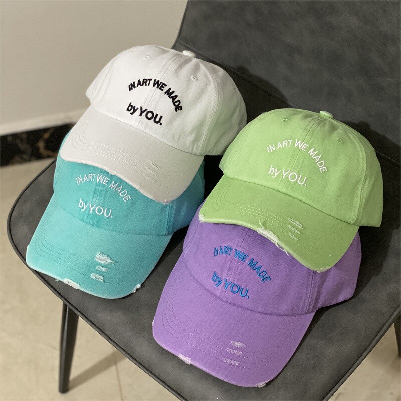 Casquette de Baseball avec lettres brodées pour femme, décontractée, style sauvage, avec visage, Version coréenne, avec trou pour le haut souple, Hip-hop