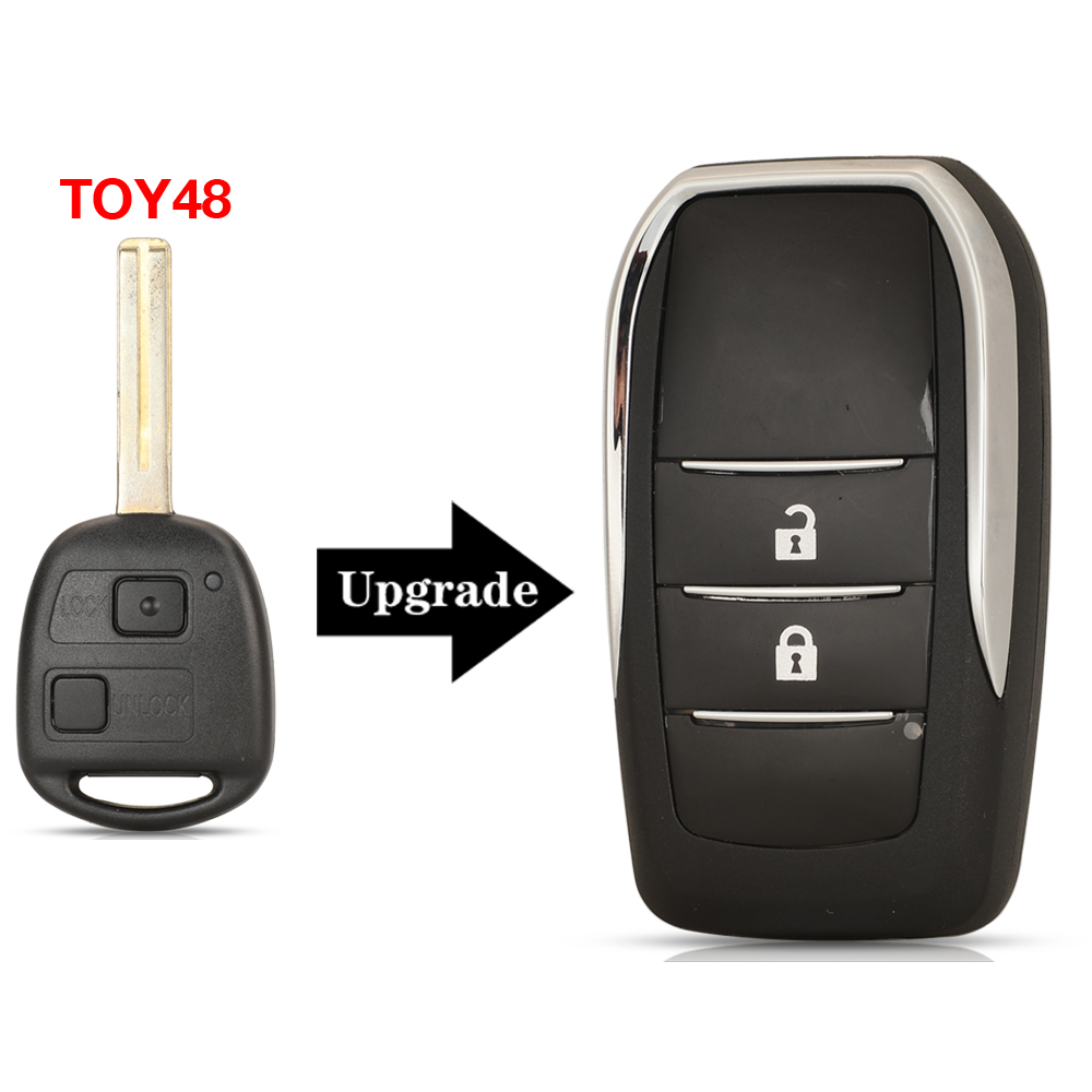 Jingyuqin Remote Car Key Shell For Toyota Yaris Carina Corolla Avensis For Lexus ES RX LS GS IS200 RX300 ES300 LS400 GX460: For Toyota / 2B TOY48 Blade
