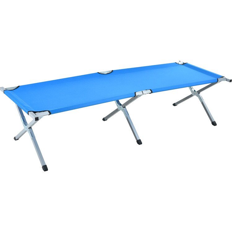Outdoor portable nap rest simple camping folding bed office nap bed: Blue