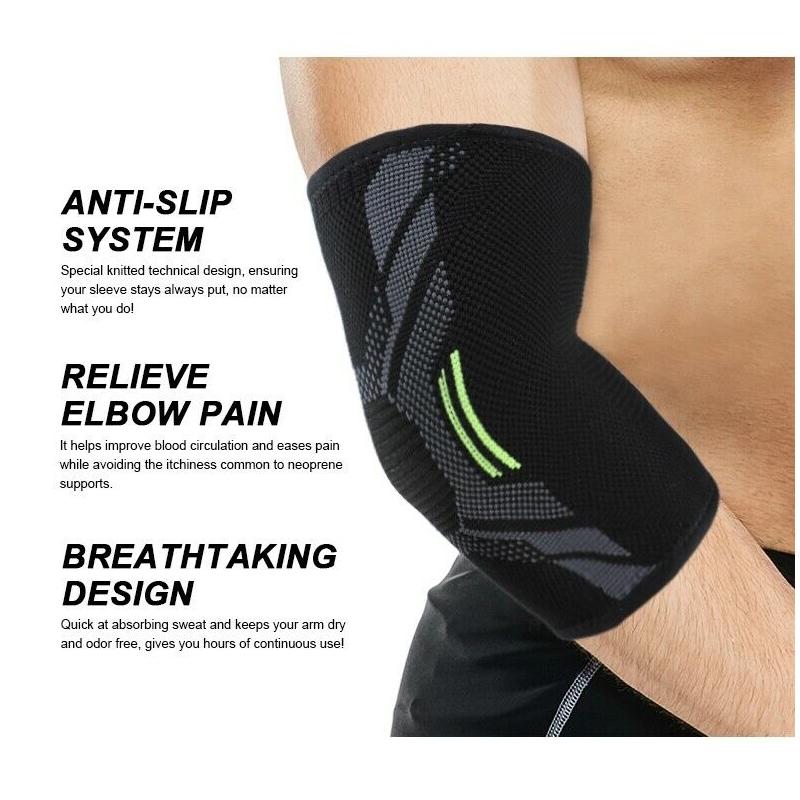 Elbow Brace Basketbal Tennis Golfer Gym Artritis Arm Mouw Black Wrap Bandage Compressie Mouwen