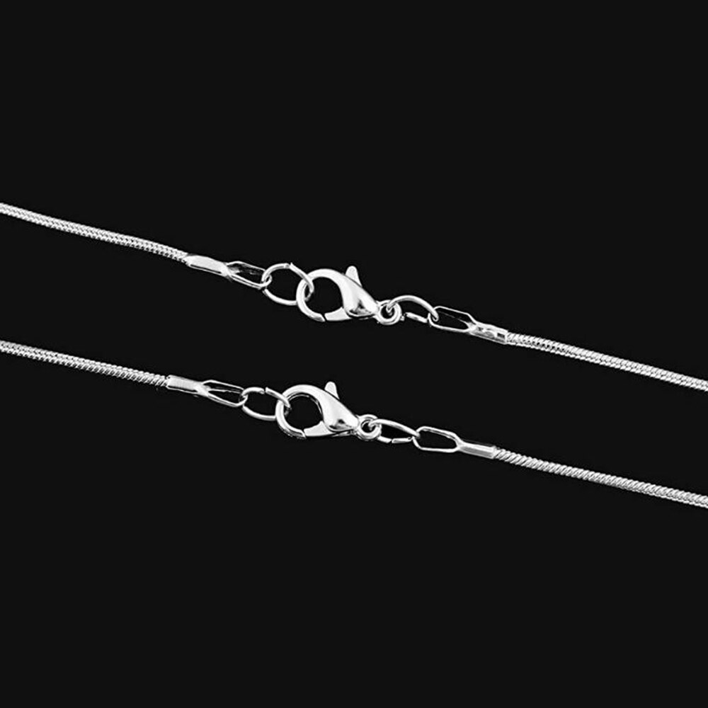 Cadena de serpiente de para colgante con langosta, 12 unidades por lote, collar de 1,2mm, 45/50/55/60cm, accesorios de joyería al por mayor